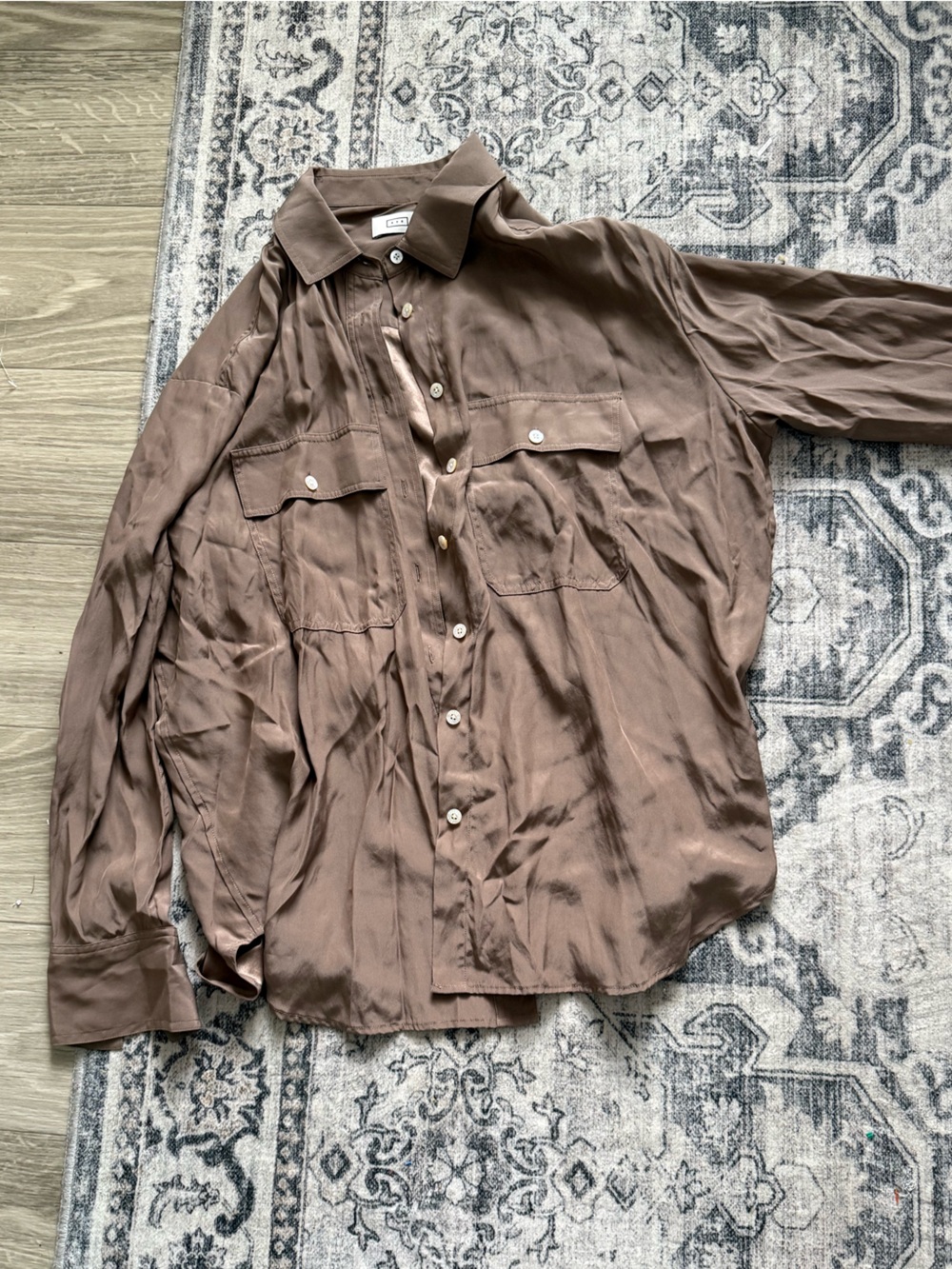 Ayr the deep end 100% silk blouse size medium